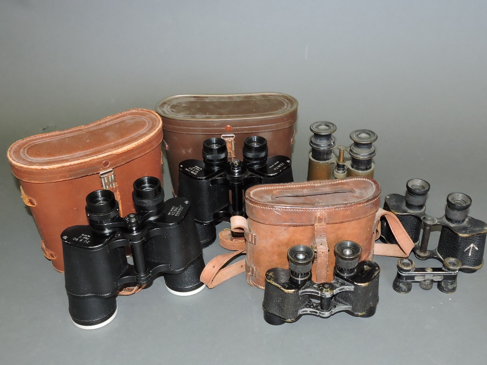 A pair of mid 20th century Watson and Son military issue binoculars,