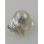 An unusually shaped cultured pearl.