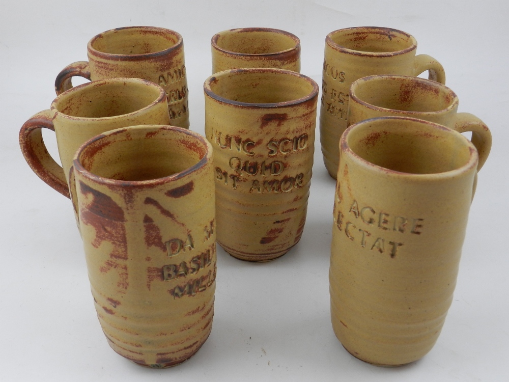 A collection of Janine Mannion-Jones pottery mugs. - Image 2 of 2