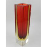 A Murano glass vase.