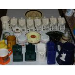 A large collection of Breweriana ceramic jugs, to include Black and White, Wade, Carlton ware,