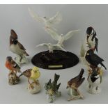 Eight Goebels figures of garden birds,