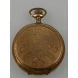 An Elgin gold plated pocket watch.