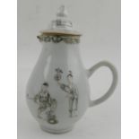 An 18th century Chinese Chien-Lung period en grisaille sparrow beak jug,