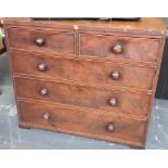 A Victorian mahogany chest of drawers,