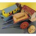 An early 20th Century War Relief style painted wood toy ark L.