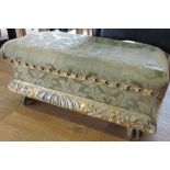 A giltwood footstool,