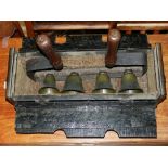 19th century terret bells with box.
