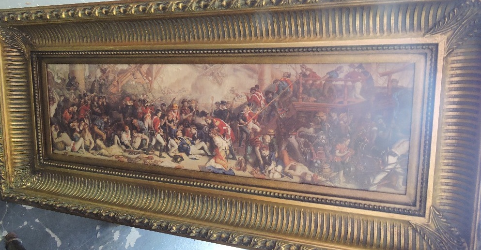 After Maclise, a colour reproduction on board, The Death of Nelson,