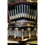 A mid 20th cenutry 53 piece silver plated canteen of old English pattern flatware,