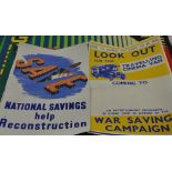 An interesting collection of eight World War II National Savings Scheme and propaganda posters,