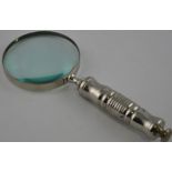 A Victorian style plated table magnifier