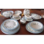 A Wedgwood Penshurst pattern dinner service for six place settings with some absent pieces.