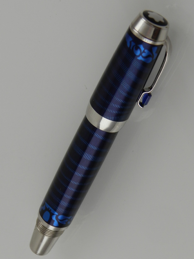 A Mont Blanc Bonheme Paso Doble Bleu, the nib stamped 18k.