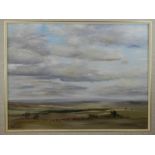 Fred Weiss (20th century American school), A landscape study, oil on board, signed lower left.