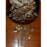 A selection of Alpaka silver plated cutlery.