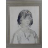 "WITHDRAWN" 20th century Continental School, a portrait study of a girl,