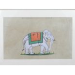 20th century Indian school, study of an elephant, watercolour.