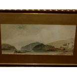 Late 19th / early 20th century British school, a Scottish landscape study, watercolour. H: 25cm W: