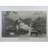 After Marcus Stone R.A. (British, 1840-1921), 'The Honeymoon', lithograph. H.28cm W.