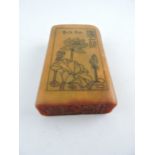 A Chinese soapstone seal, of rectangular form, H. 10cm.