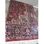 An Indian Kashmir Kashan design silk rug,