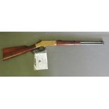 A 20th century replica Winchester model 66 (yellow boy) carbine by Uberti, Italy,