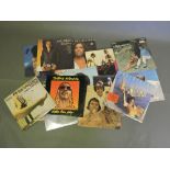 A collection of 1970's/80's LP albums, various artists and groups icluding Rod Stewart,