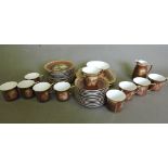 A Czechoslovakian coffee service, comprising ten place settings,