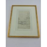 William Pare, The Castle Inn, Hampton Court, pencil sketch, inscribed and dated 1906, 20 x 11cm.