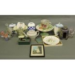 A small quantity of 20th century ceramics and sundry items, including French sugar,