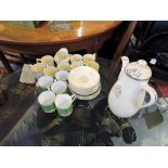 Johnson Bros, 'Virtorian' coffee service for eight place settings including a coffee jug and milk,