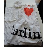 A Jantzen 'Darling' summer dress, white cotton the bodice printed with heart,