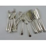 A set of silver rat-tail fish eaters, Sheffield 1939 by Edward & Sons, for twelve place settings,