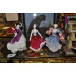 Three Royal Doulton porclain figurines, Morning Breeze, Fiona,