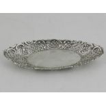 James Dixon and Sons. A silver tray, having embossed reticulated rim, hallmarked , Sheffield 1903.