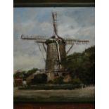 Hendrik Cornelis Kranenberg (1917-1987), 'Windmill', oil on canvas, signed lower left. H.60cm W.