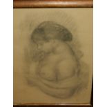 After Pierre-Auguste Renoir (1841-1919), a portrait study of a nude, heliogravure. H.56cm W.