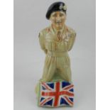 Kevin Francis, England. A ceramic jug in the form of Field Marshall Montgomery. H: 23cm, boxed.