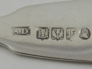 Four Scottish silver dessert spoons, hallmarked Edinburgh 1837, maker Andrew Davidson, Arbroath.. - Image 2 of 2