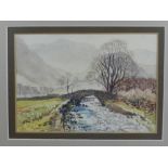 Anthony Hill (late 19th / early 20th century British school), 'Bridge in Langdale', watercolour,