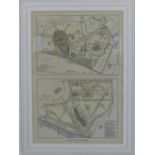 A 19th century engraving, 'Plans of Kew Gardens'. H.23cm W.