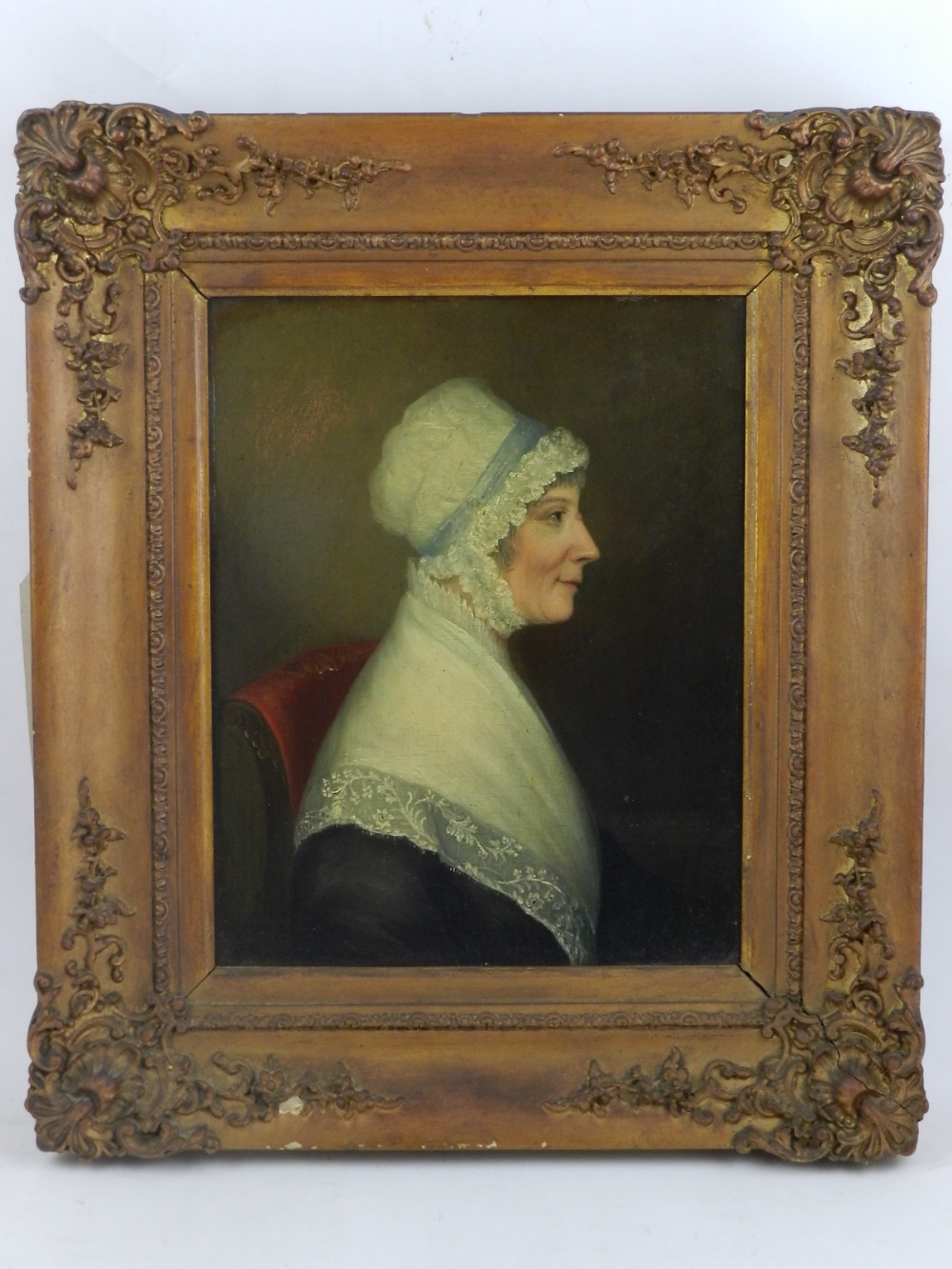 19th century British school, a portrait study of a lady, signed lower right 'H.