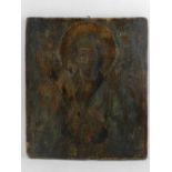 A late 17th / early 18th century Russian icon. H.32cm W.28cm