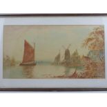 A. Coleman (late 19th / early 20th century British school), a riverscape study, watercolour,