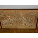 late 19th / early 20th century Chinese watercolour on paper, depicting a battle scene. H: 96cm W: