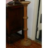 A turned pine pedestal. H.