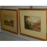 Late 19th/ early 20th century British School, landscape scene, watercolour, signed lower right,