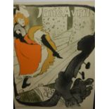 20th century French school, 'Jane Avril', lithographic poster. H.82cm W.
