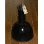 A black industrial hanging lamp. H.52cm